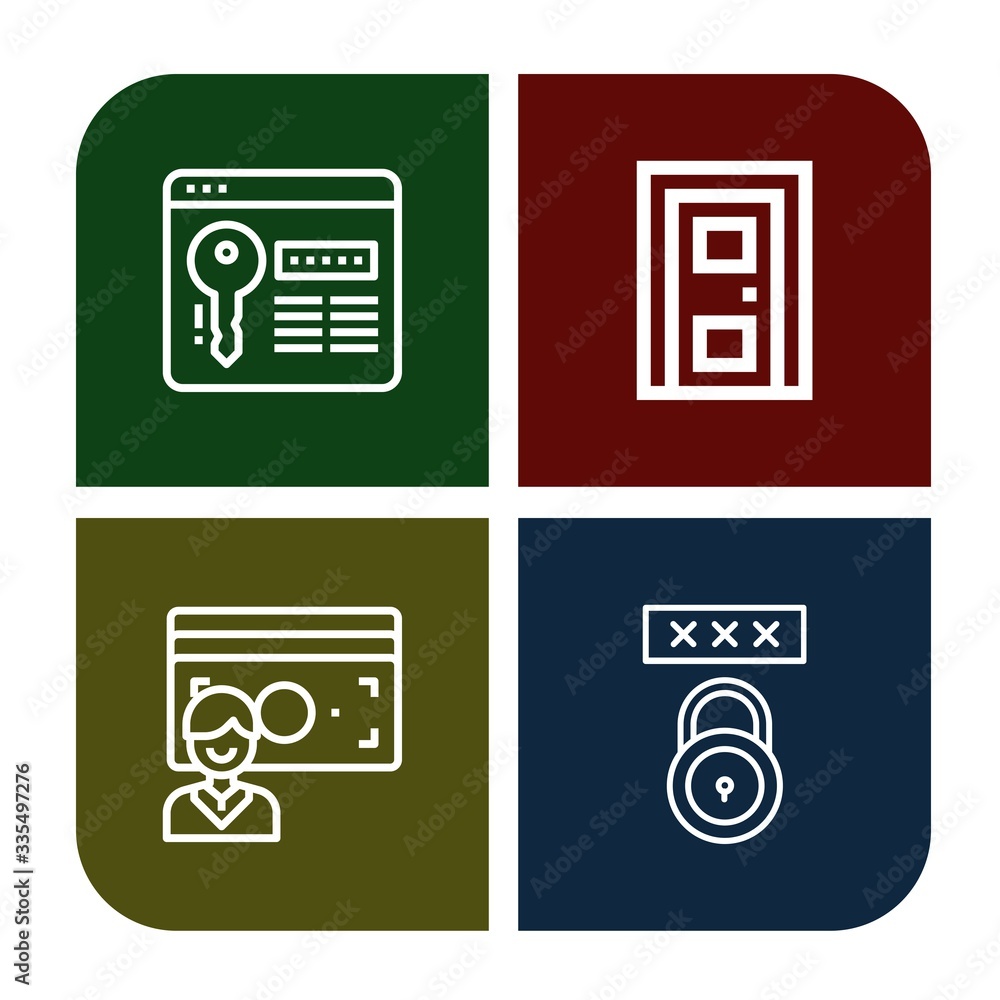 Set of login icons Set of login icons