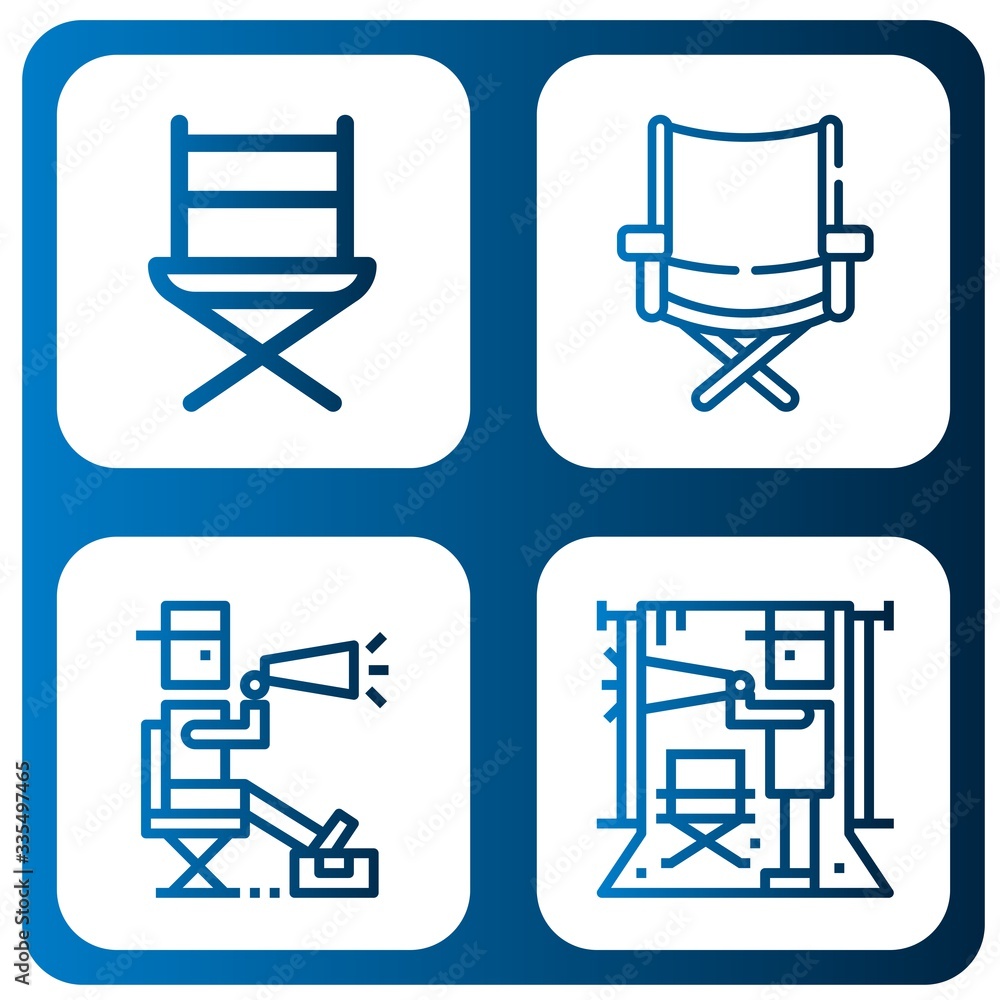 directors simple icons set directors simple icons set