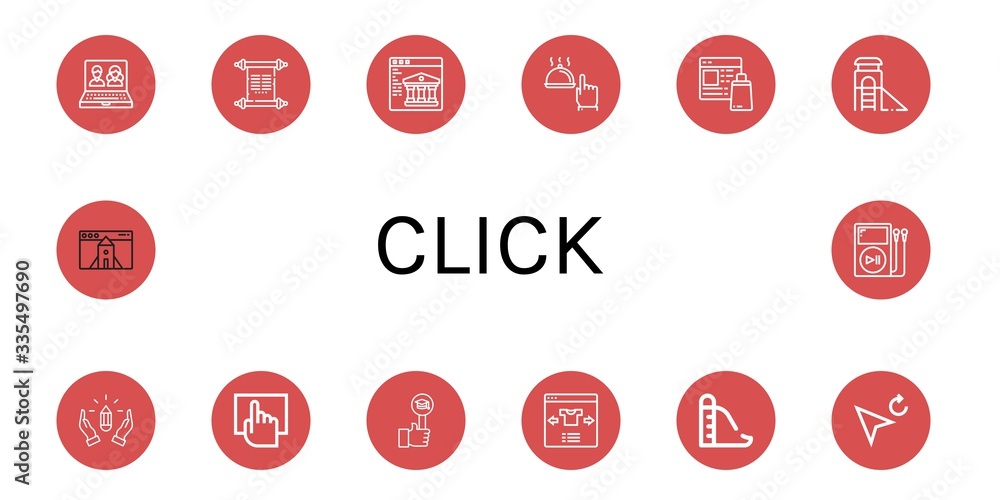 Set of click icons Set of click icons