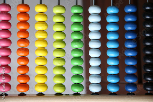 background of colored abacus for kids