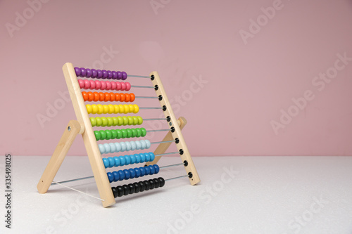 background of colored abacus for kids
