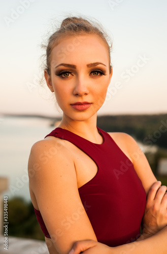 girl dancer while dancing in the summer outdoors © Alla