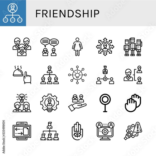 Set of friendship icons