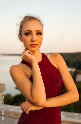 Wallpaper Mural girl dancer while dancing in the summer outdoors Torontodigital.ca