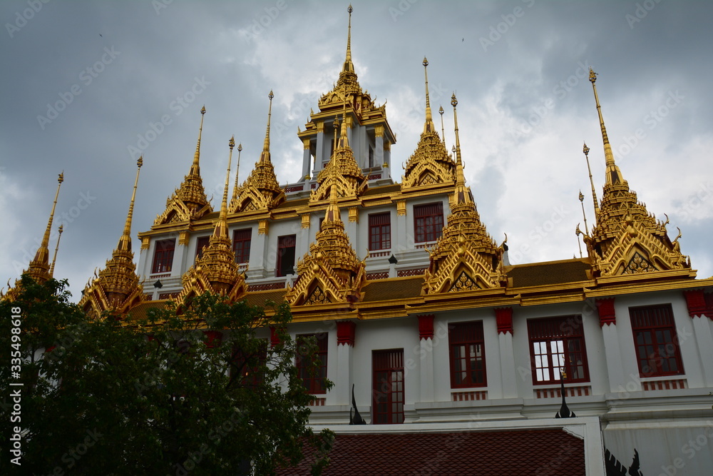 Naklejka premium Temple Bouddhiste Bangkok Thaïlande
