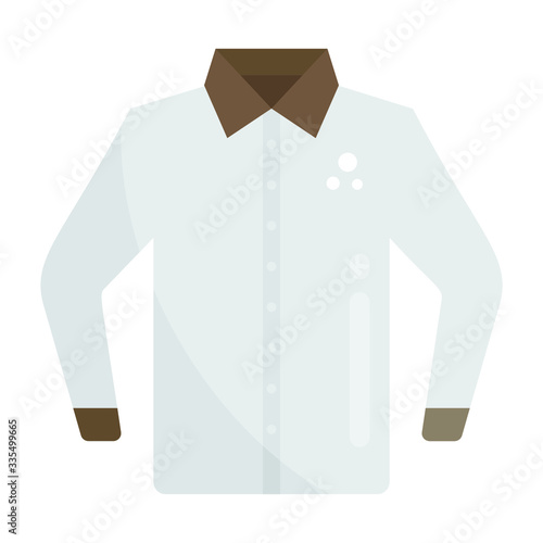 Formal shirt icon in flat design.