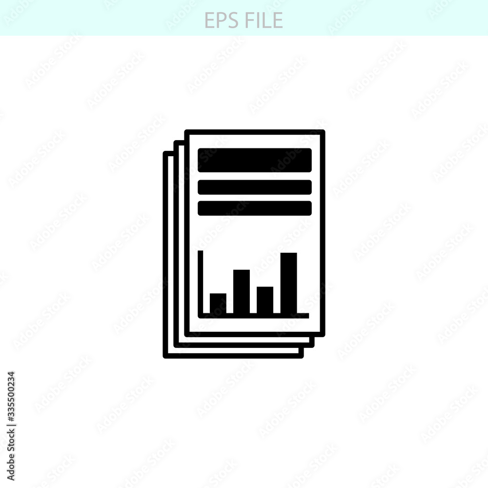 Business paper icon. EPS vector file