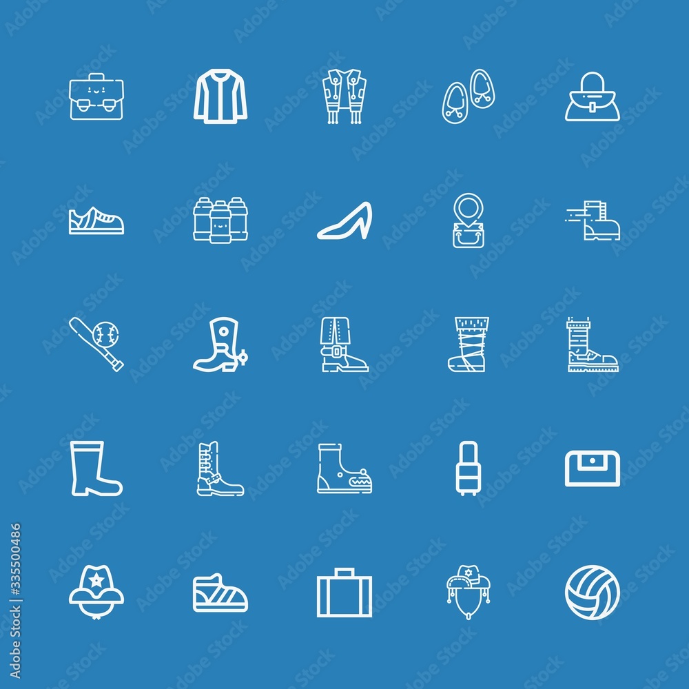 Editable 25 leather icons for web and mobile Editable 25 leather icons for web and mobile