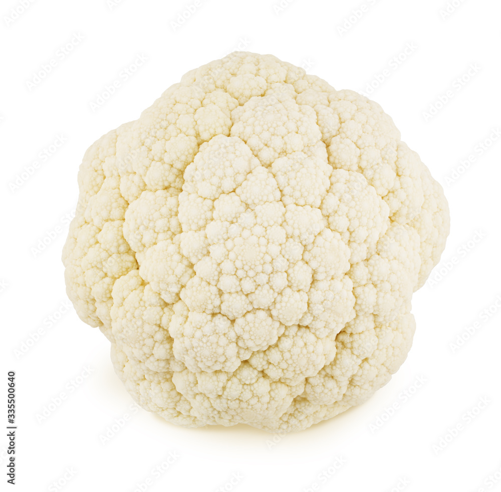 Fresh whole cauliflower isolated on a white background. Fresh whole cauliflower isolated on a white background.