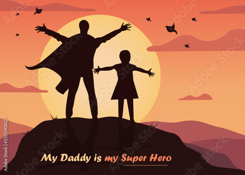 Fathers day silhouette background
