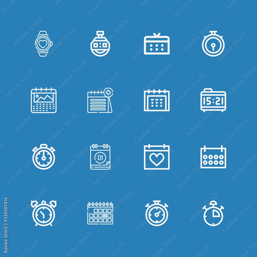 Editable 16 deadline icons for web and mobile Editable 16 deadline icons for web and mobile