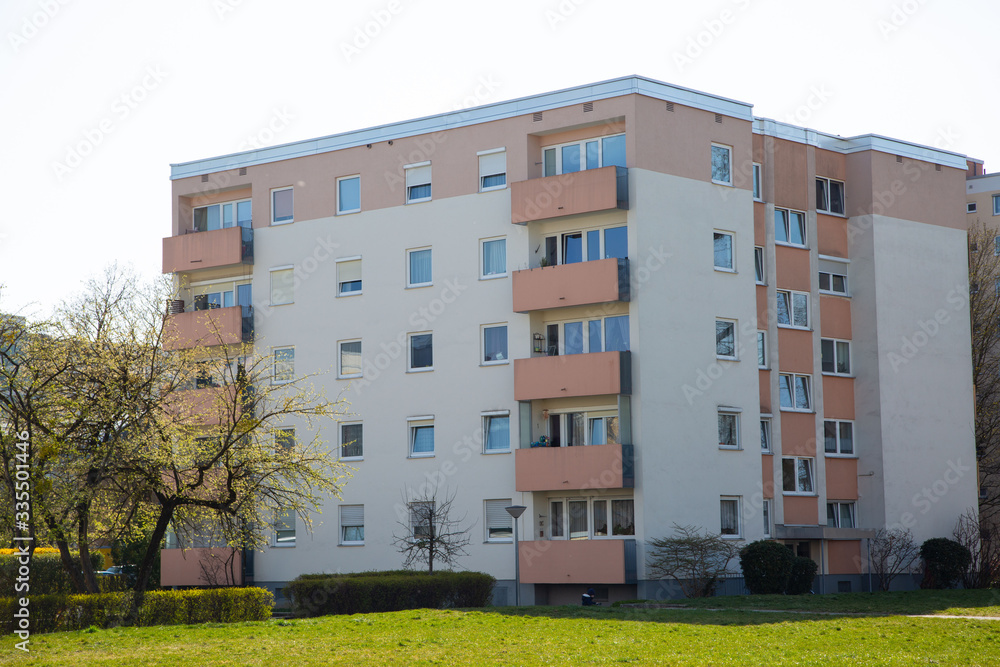 Apartment buildings in a housing estate, Munich