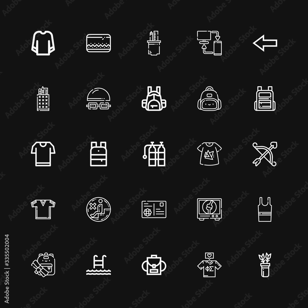 Editable 25 back icons for web and mobile