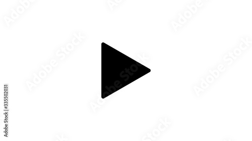 Black play sign on white blank background Free Download Black play sign on white blank background - GFXLoad