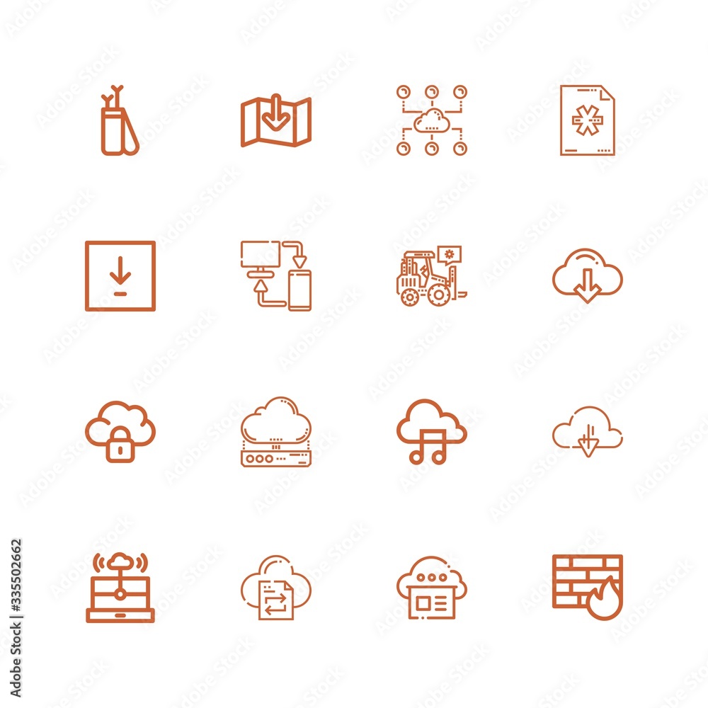 Editable 16 upload icons for web and mobile