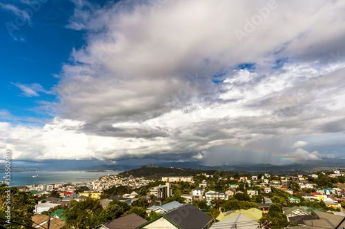 Rainbow over Wellington  New Zealand