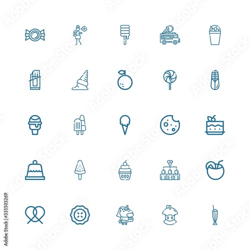 Editable 25 sweet icons for web and mobile