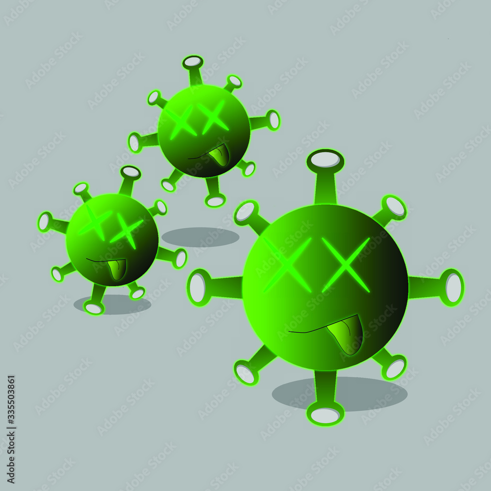 Green corona virus covid 19 illustration animation Green corona virus covid 19 illustration animation