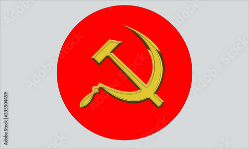 Logo symbol of the USSR-hammer and sickle