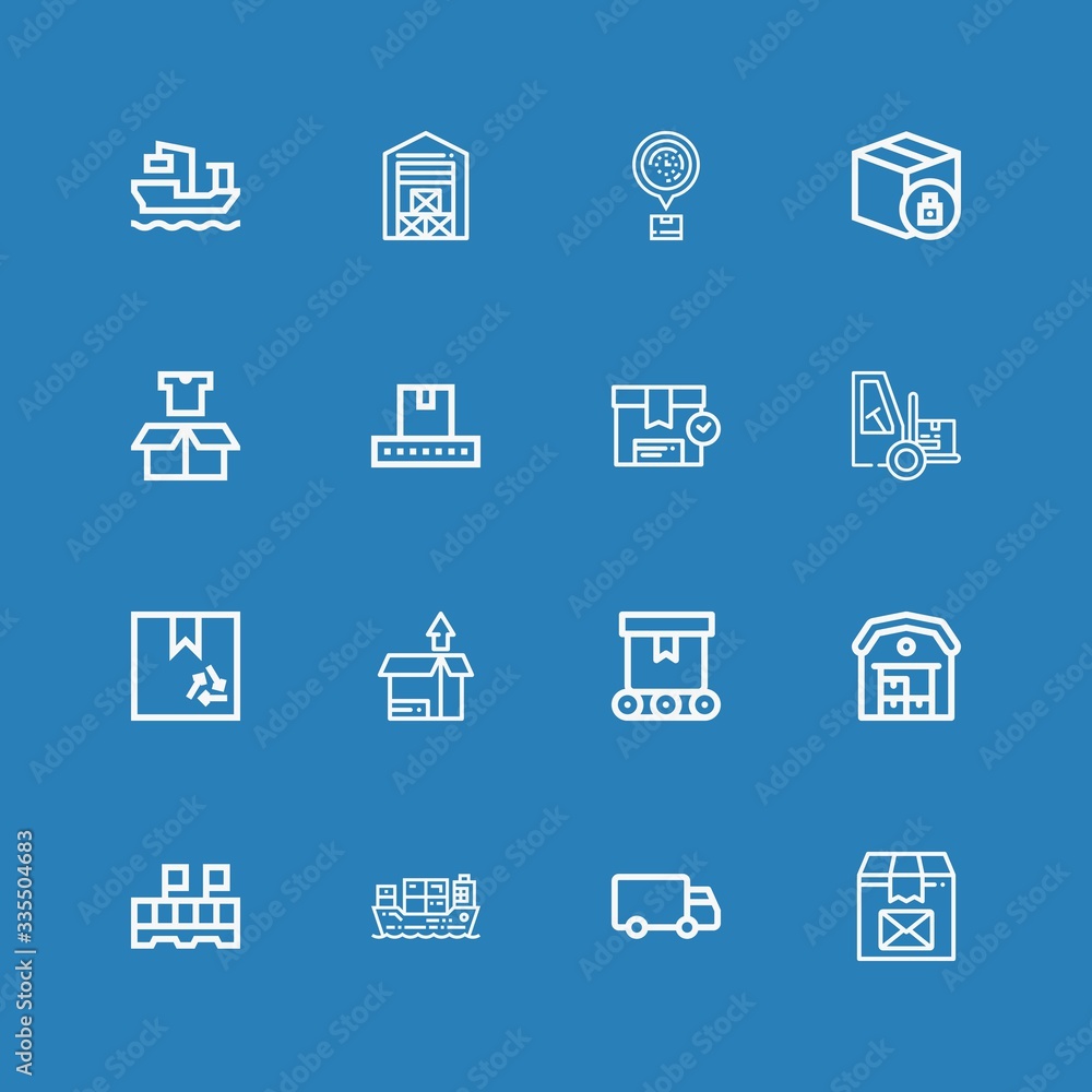 Editable 16 distribution icons for web and mobile Editable 16 distribution icons for web and mobile