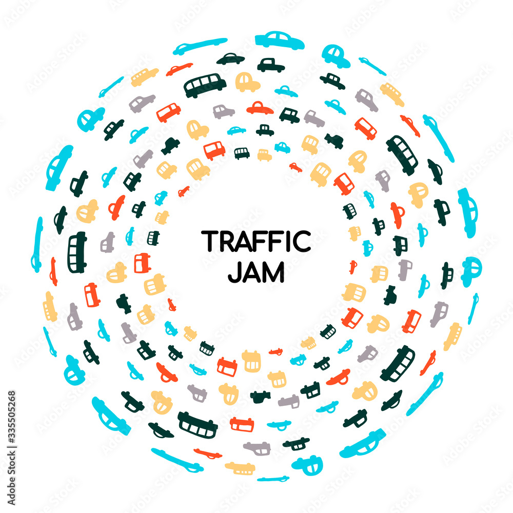 vector illustration of a city traffic jam. hand-drawn in Doodle style on a white background.minimalistic color design is suitable for blogs, magazines, websites, banners, posters. vector illustration of a city traffic jam. hand-drawn in Doodle style on a white background.minimalistic color design is suitable for blogs, magazines, websites, banners, posters.