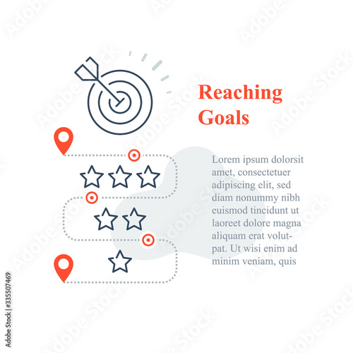 Competition reward concept, excellence award, strategy to success, next level improvement