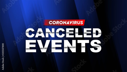 Canceled event background template.
