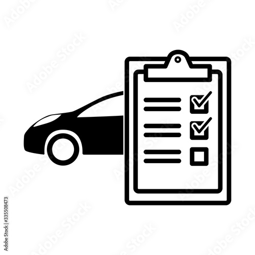 car service auto repair check list vector
