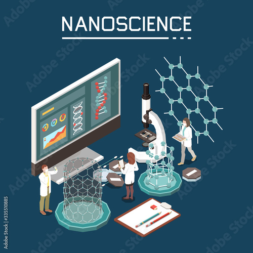Nanotechnology Isometric Composition 
