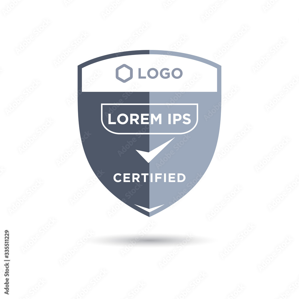 Certificates badge logo template to determine based on criteria. Vector illustration certified design. Certificates badge logo template to determine based on criteria. Vector illustration certified design.