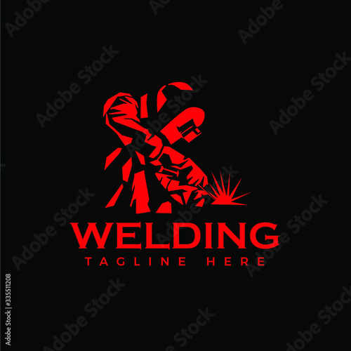 WELDING LOGO Welding company badge logo design