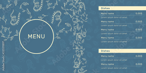 CARTA MENÚ RESTAURANTE MARISCOS 