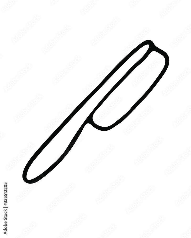 Simple hand drawn illustration with hair comb for daily care. Isolated on white background illustration with a hygienic theme for flyers, banners and booklets. Simple hand drawn illustration with hair comb for daily care. Isolated on white background illustration with a hygienic theme for flyers, banners and booklets.