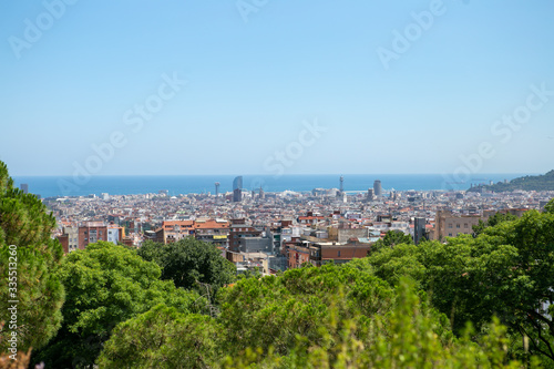 view of the city of barcelona spain