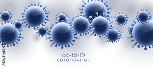floating novel coronavirus covid-19 spread banner design