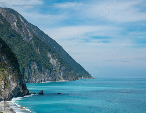 Hualien stone beach in Taiwan