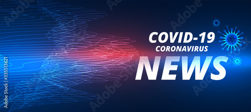 covid-19 novel coronavirus latest news banner template