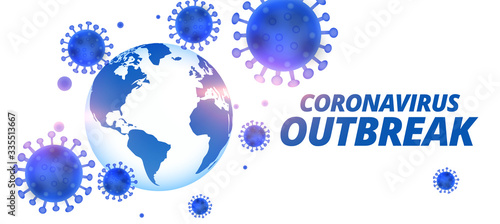 worldwide coronavirus covid-19 pandemic outbreak banner design