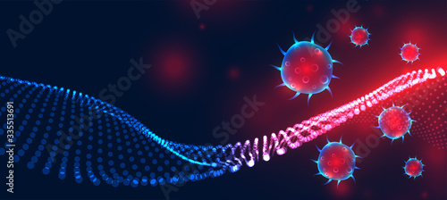 novel coronavirus covid-19 infection spread banner design