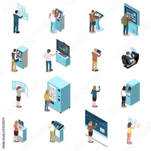 People And Interfaces Color Isolated Icons