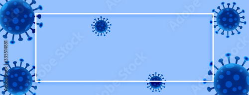 novel coronavirus covid-19 banner with text space