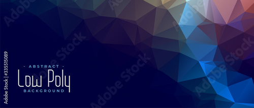 triangular low poly abstract geometric banner design