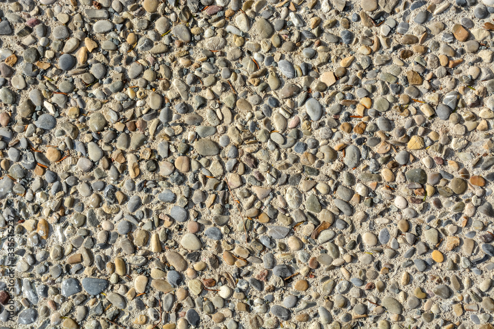 Stone and cement from above as background Stone and cement from above as background