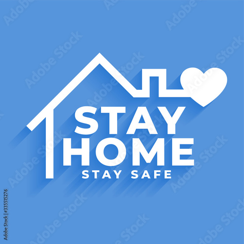 stay home and stay safe concept poster design photo