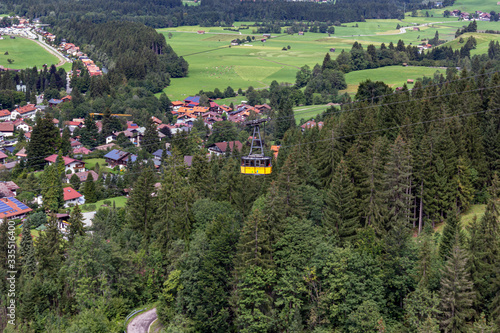 View from the Ski jumping stadium. Erdinger Arena. Oberstdorf, Bavaria, Germany. Resort, sport. photo