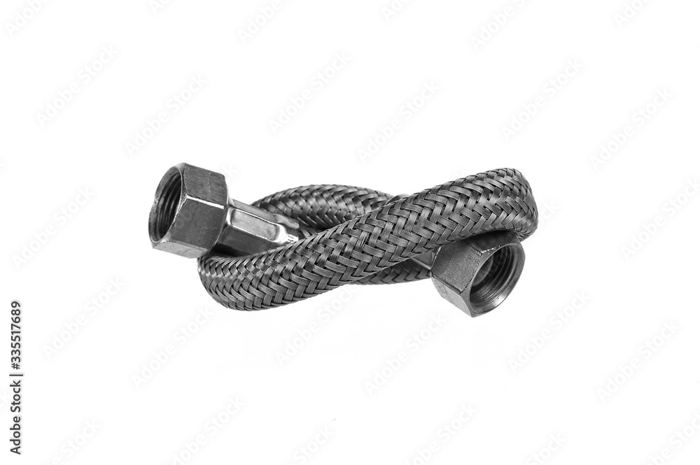 Reinforced hose isolated on white background. Reinforced hose isolated on white background.