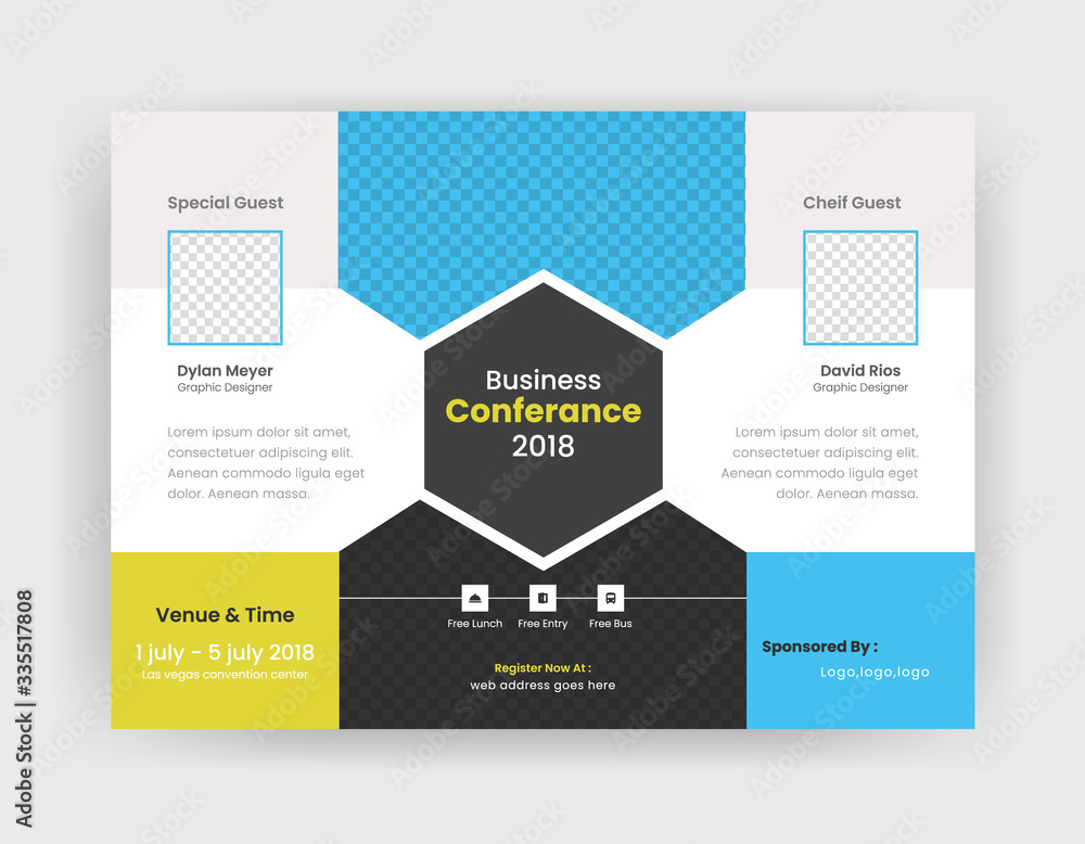 Business Conferance Horizontal Flyer Template. Business Conferance Horizontal Flyer Template.