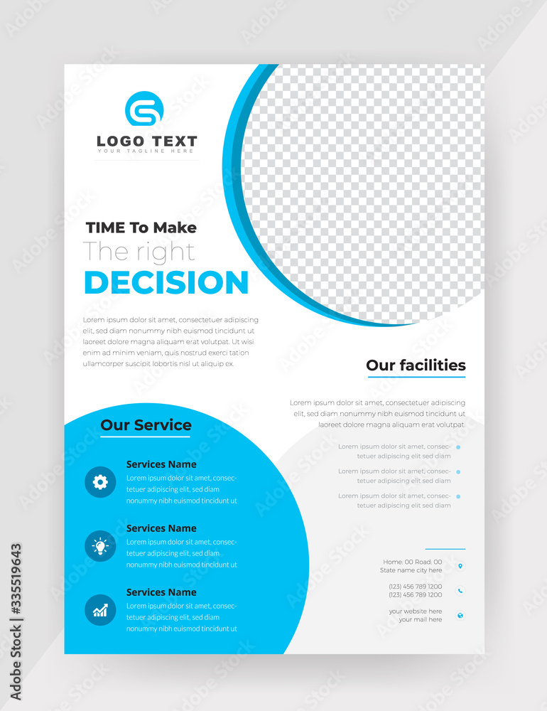 Creative Cyan Color Flyer Template Design. Creative Cyan Color Flyer Template Design.