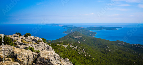 Konstfotografi view from the mountain cres croatia