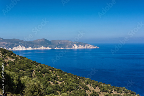 Picturesque view on Myrthos beach Greece  Kefalonia island